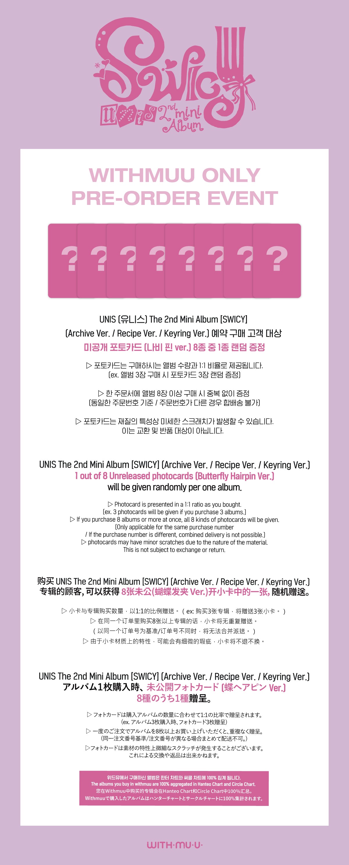 UNIS - SWICY (Recipe Ver.) - 2nd Mini Album