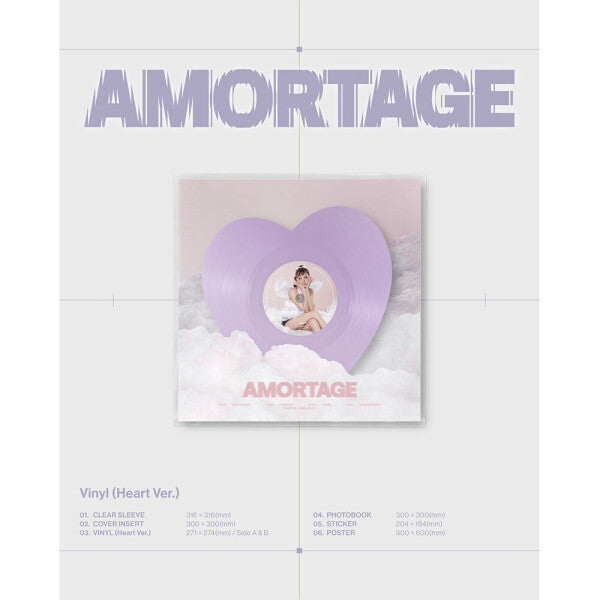 JISOO - Mini Album AMORTAGE Vinyl (Heart ver.)