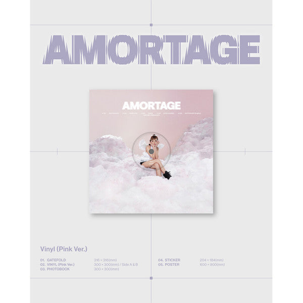 JISOO - Mini Album AMORTAGE Vinyl (Pink ver.)