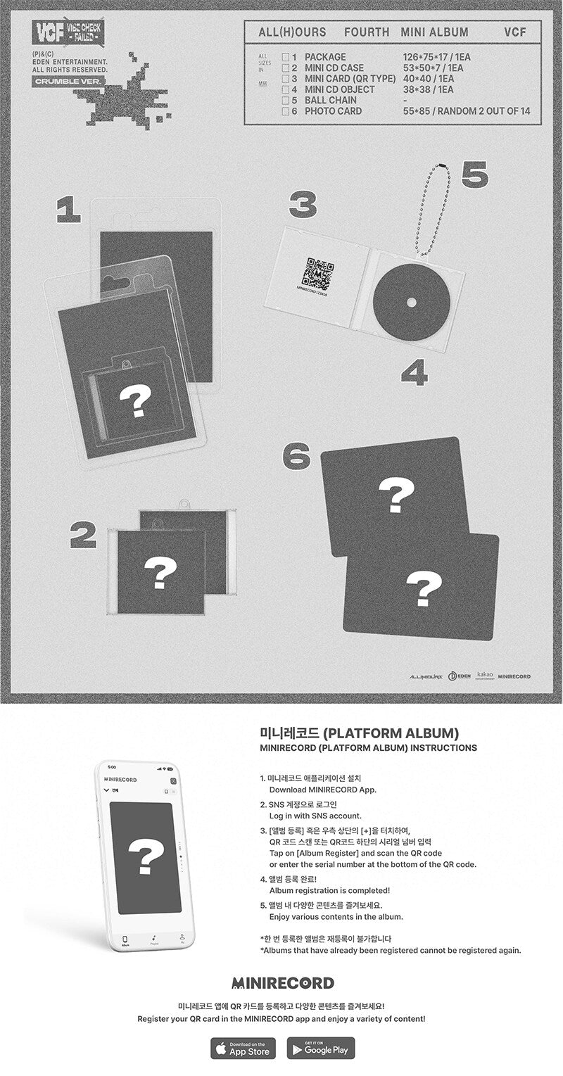 ALL(H)OURS - 4th Mini Album VCF (CRUMBLE ver.)