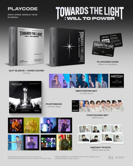 ATEEZ - 2024 WORLD TOUR TOWARDS THE LIGHT : WILL TO POWER IN SEOUL PLAYCODE + POB