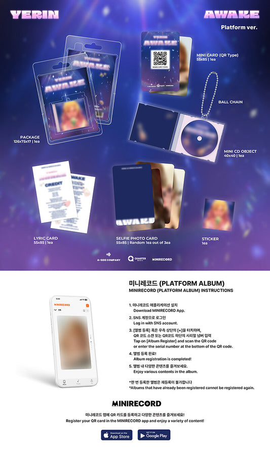 YERIN - 1st Single Album Awake (Platform ver.)