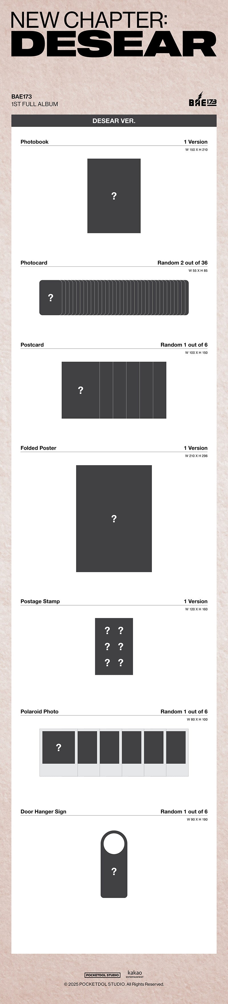 BAE173 - 1st Regular Album NEW CHAPTER : DESEAR (DESEAR ver.)