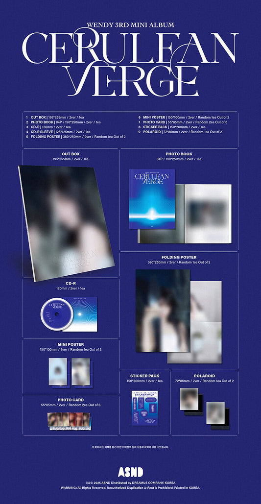 WENDY - 3rd Mini Album Cerulean Verge (Photo Book Ver.)