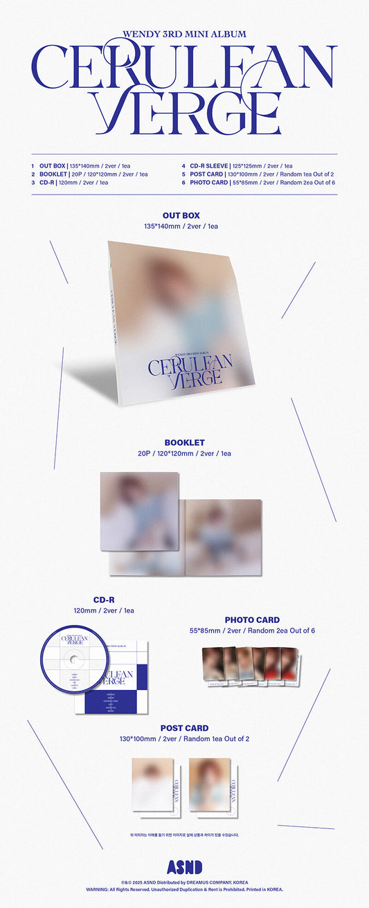 WENDY - 3rd Mini Album Cerulean Verge - Digipack Ver.