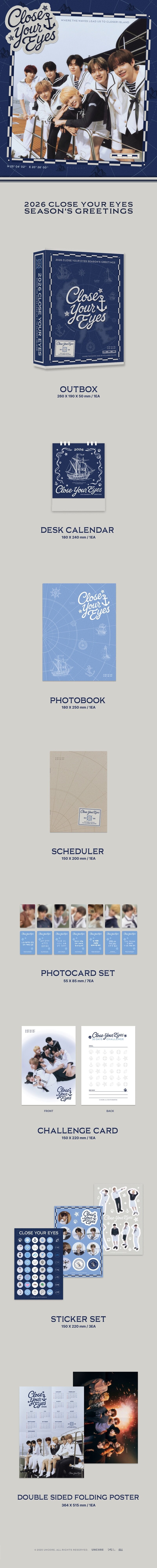 CLOSE YOUR EYES - 2026 SEASONS GREETINGS