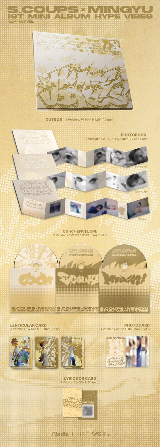 S.Coups X Mingyu (SEVENTEEN) - 1st Mini Album HYPE VIBES (COMPACT Ver.)