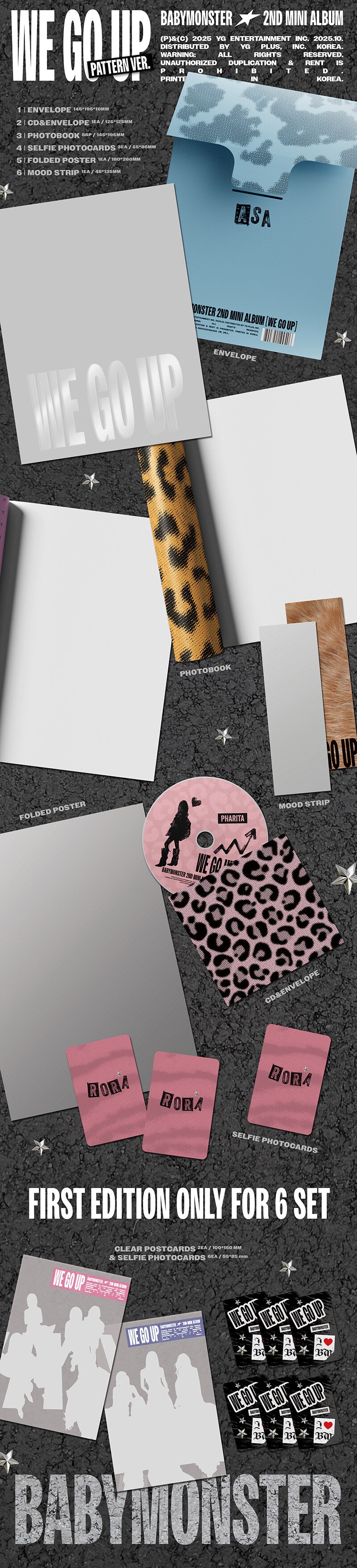 BABYMONSTER - 2nd MINI ALBUM WE GO UP (PATTERN Ver.)