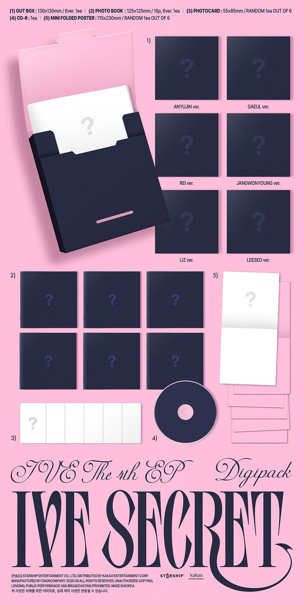 IVE – SECRET (Digipack Ver. – Random Member) - 4th EP