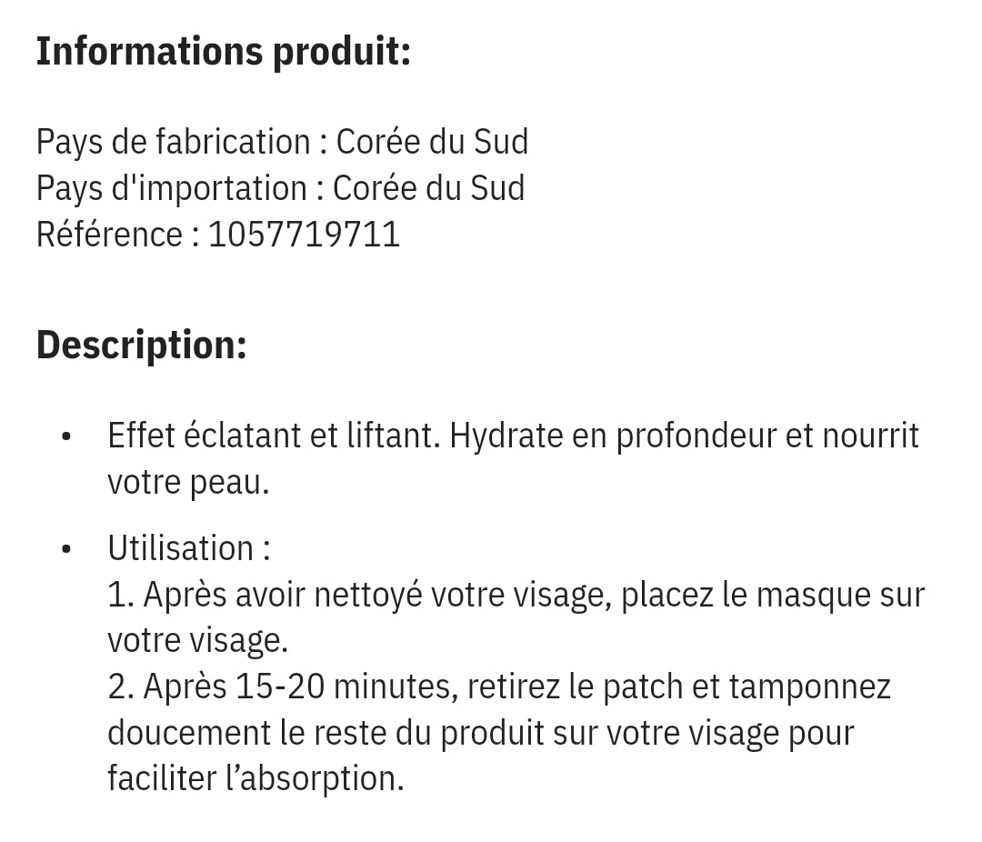 Masque en tissu Banana Milk