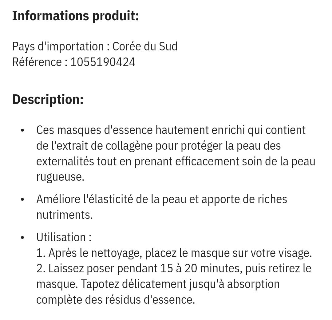 Masque en tissu Esfolio / Collagène