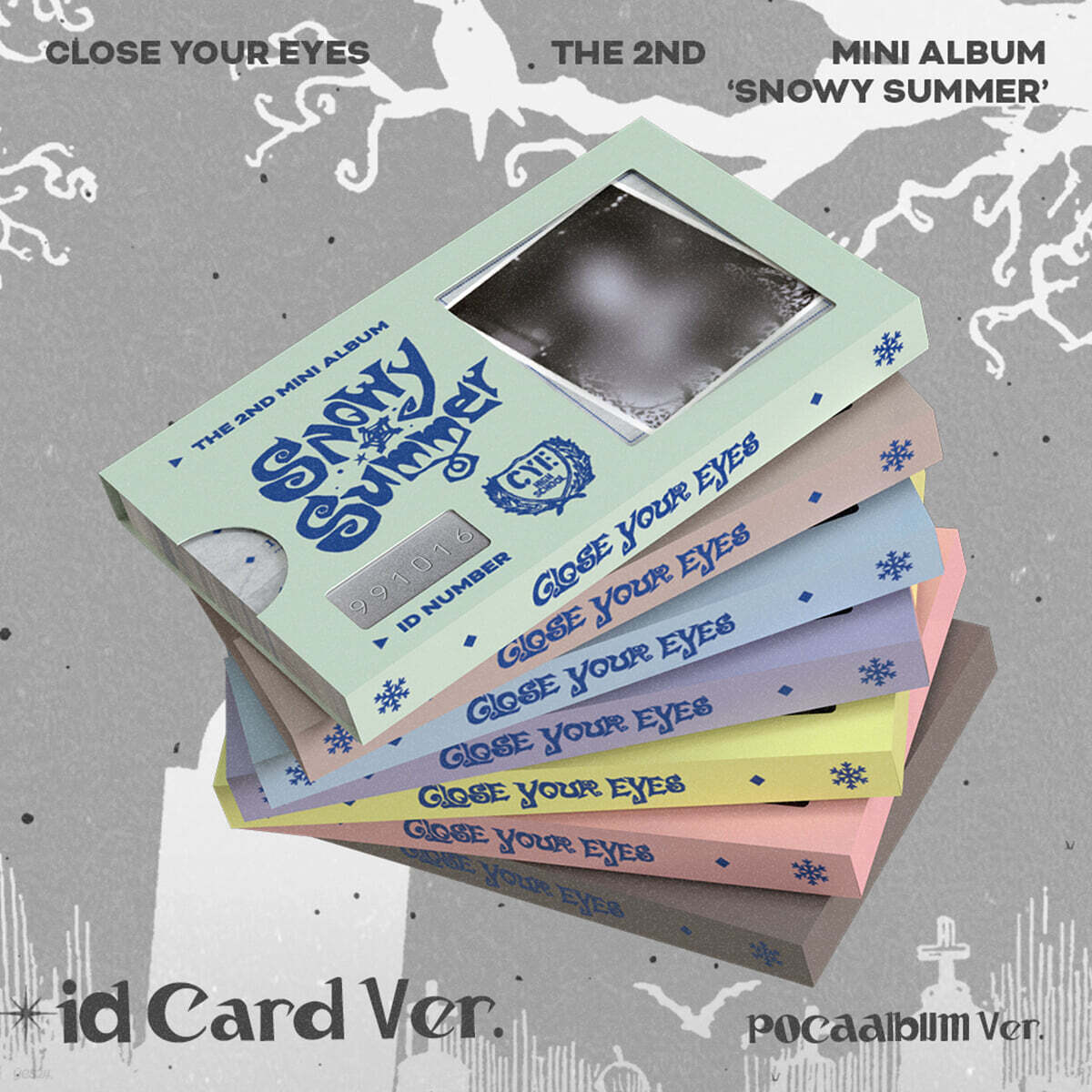 CLOSE YOUR EYES - Snowy Summer (ID Card Ver.POCAALBUM/random) - The 2nd Mini Album