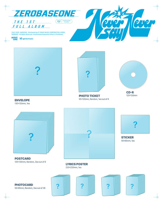 ZEROBASEONE - NEVER SAY NEVER (SLAM DUNK Ver.) - THE 1ST FULL ALBUM