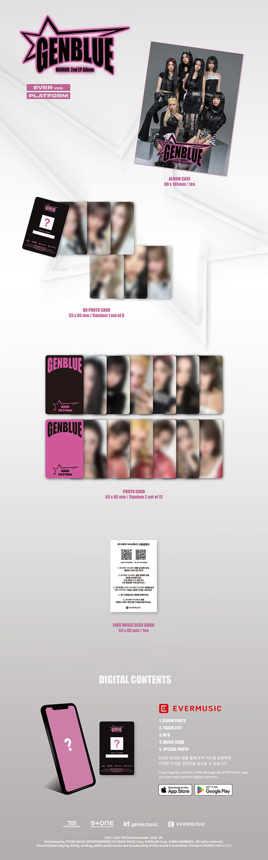 GENBLUE - 2nd Mini Album MIRROR (POCA)