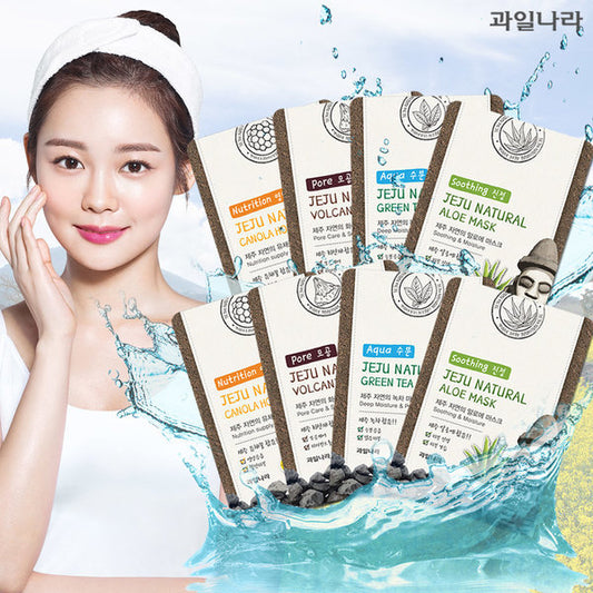 Masque Coréen à l'aloe vera : Jeju Natural Mask (1 masque) 🌵