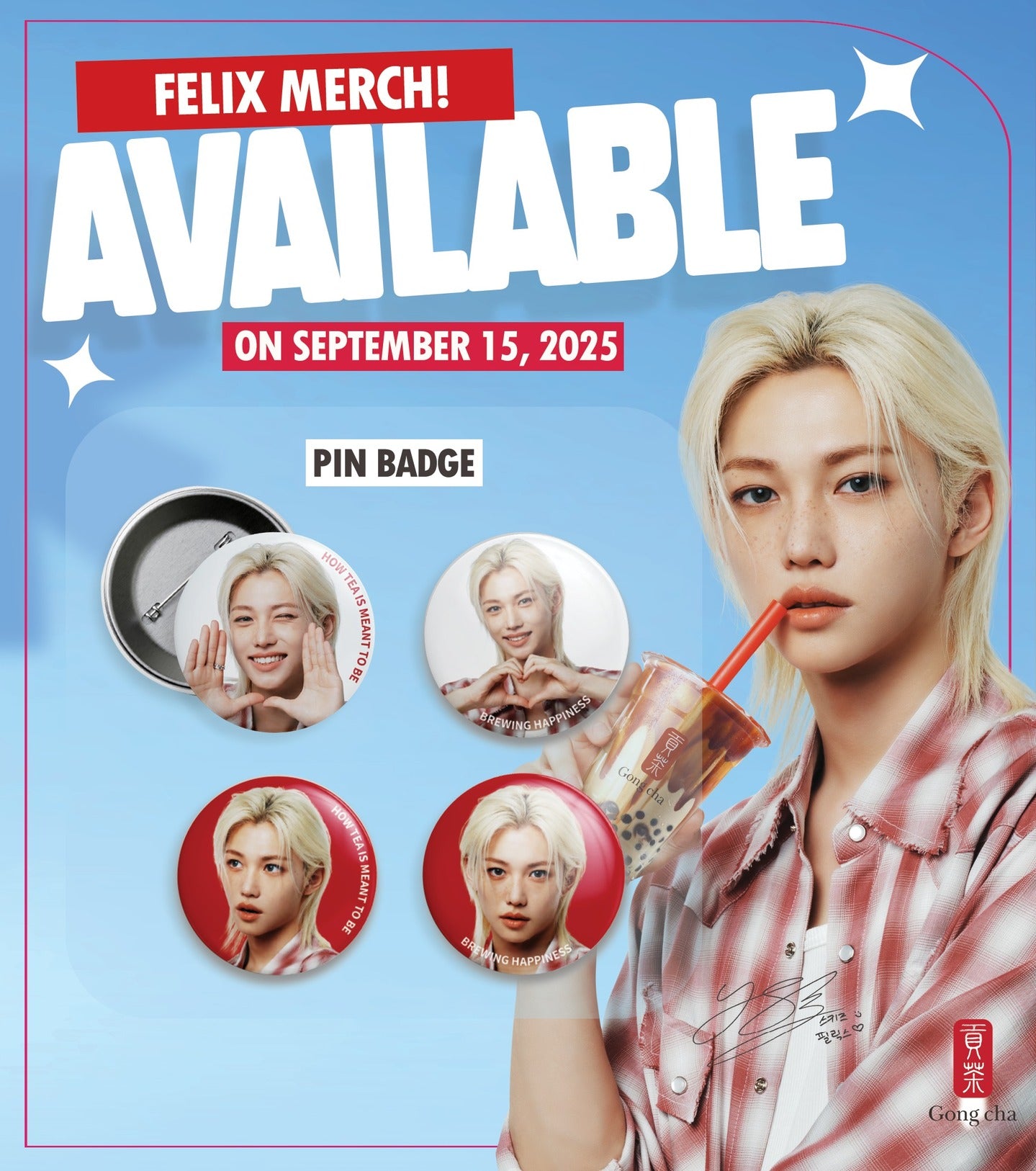 Stray kids - Felix Badge Gongcha