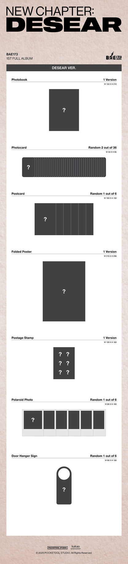 BAE173 - 1st Regular Album NEW CHAPTER : DESEAR (DESEAR ver.)