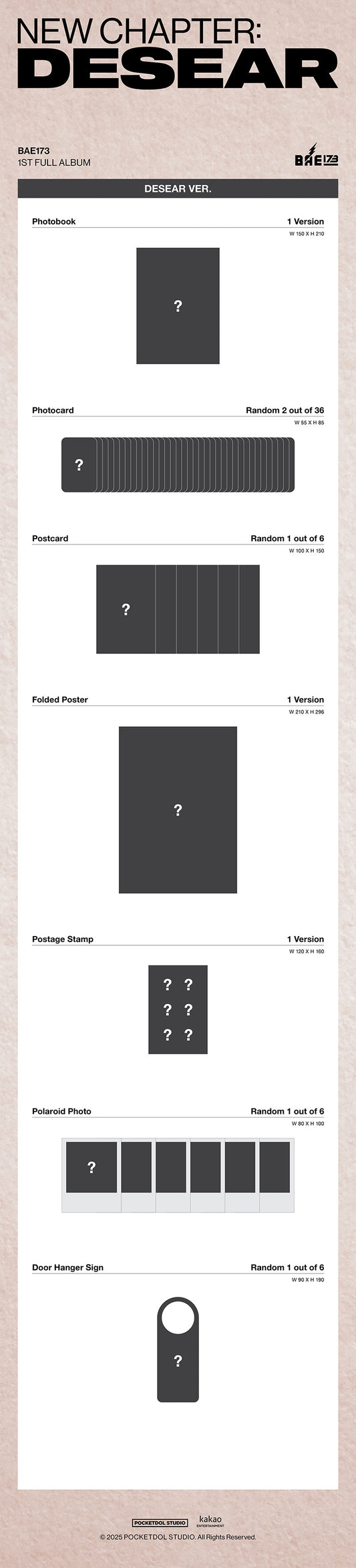 BAE173 - 1st Regular Album NEW CHAPTER : DESEAR (DESEAR ver.)