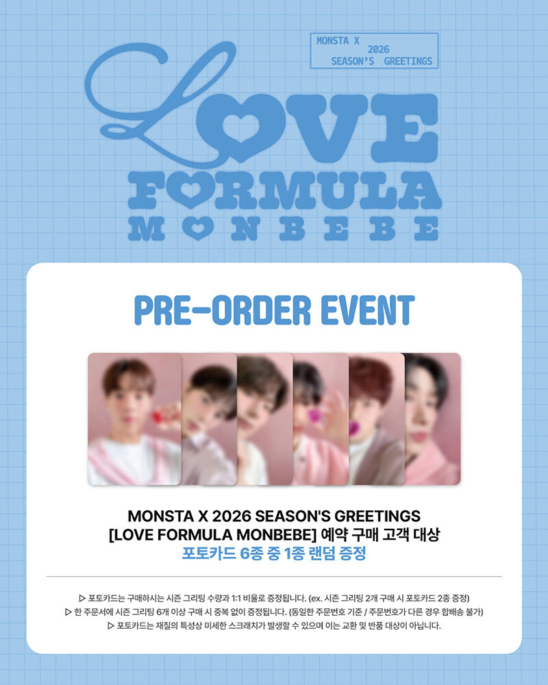 MONSTA X - 2026 SEASON’S GREETINGS LOVE FORMULA MONBEBE