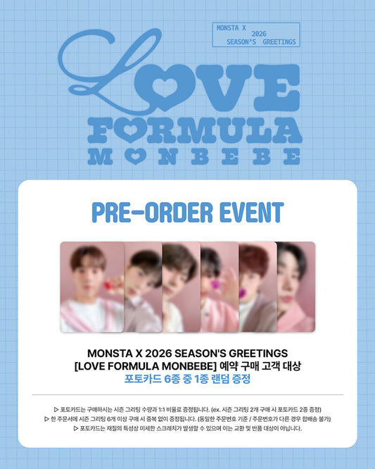 MONSTA X - 2026 SEASON’S GREETINGS LOVE FORMULA MONBEBE