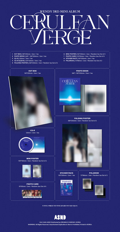 WENDY - 3rd Mini Album Cerulean Verge (Photo Book Ver.)