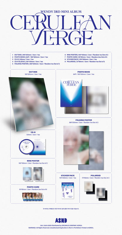 WENDY - 3rd Mini Album Cerulean Verge (Photo Book Ver.)