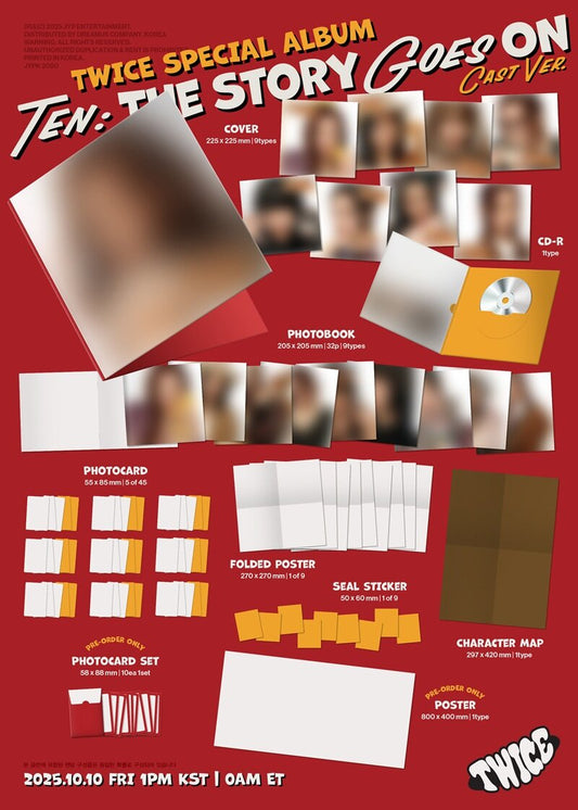 TWICE - Special Album TEN: The Story Goes On (Cast Ver./random)