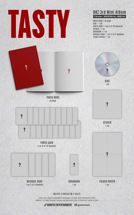 DKZ  – 3e Mini Album TASTY ([INVITATION / SNARE ver.)