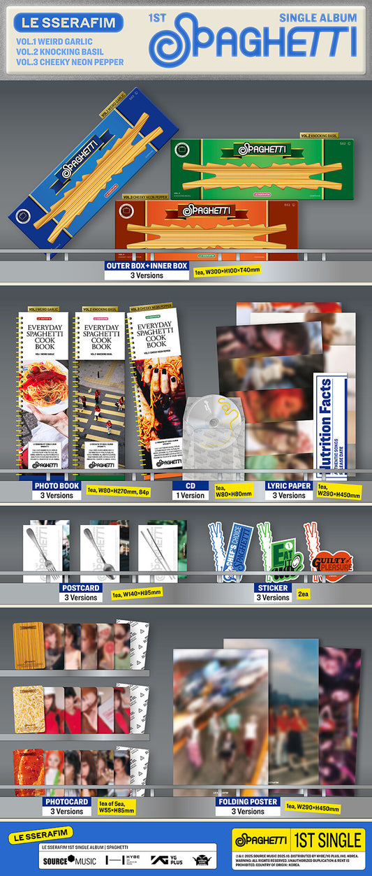 LE SSERAFIM - 1st Single Album SPAGHETTI