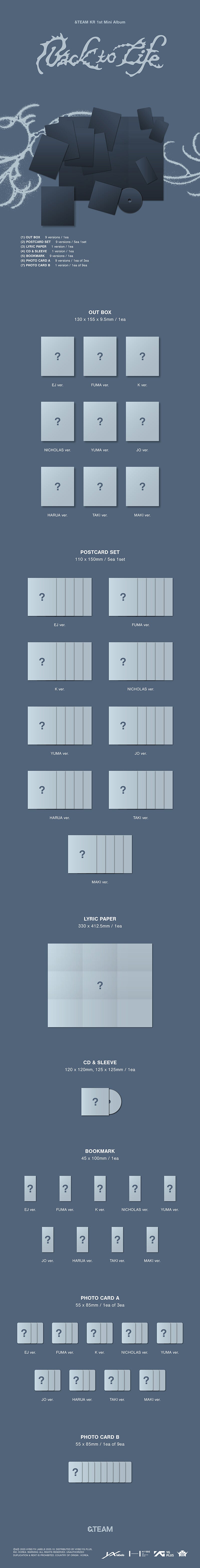 &TEAM – KR 1st Mini Album Back to Life (ROAR ver.)