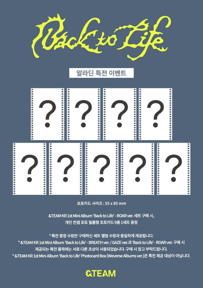 &TEAM – KR 1st Mini Album Back to Life (ROAR ver.)