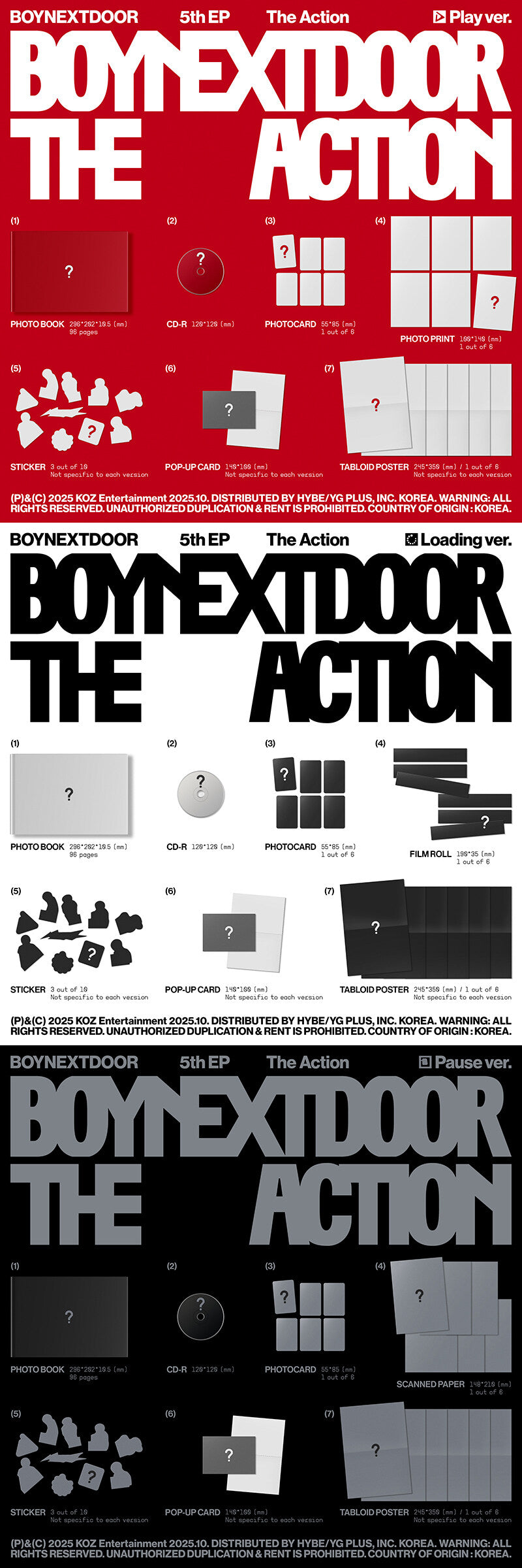 BOYNEXTDOOR - 5th EP Album The Action