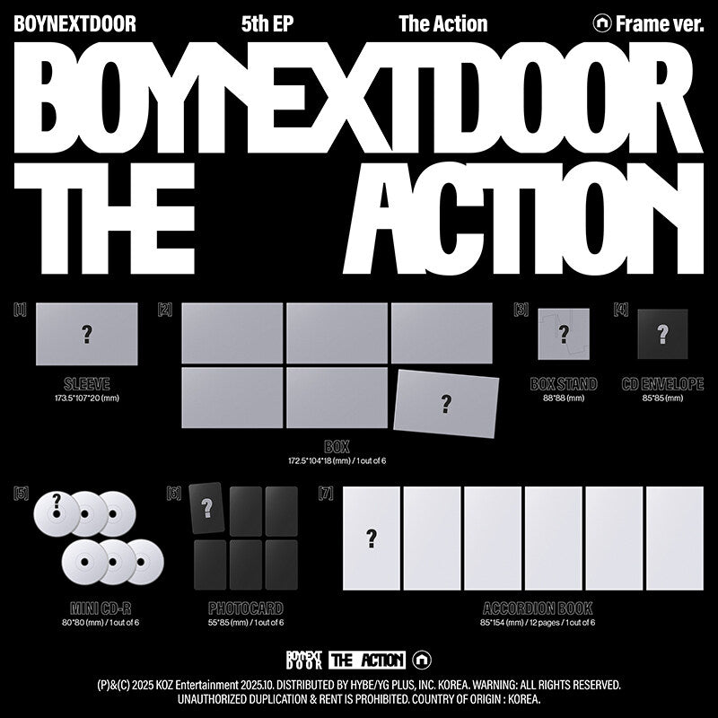 BOYNEXTDOOR - 5th EP The Action (Frame ver./random)