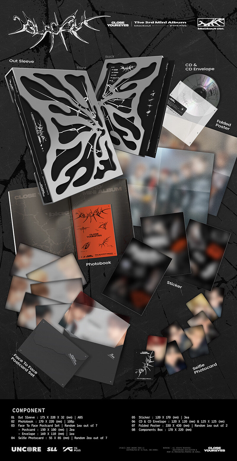 CLOSE YOUR EYES - The 3rd Mini Album blackout (blackout ver.)