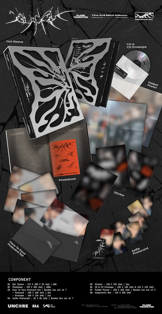 CLOSE YOUR EYES - The 3rd Mini Album blackout (blackout ver.)