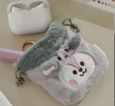 (PRE-ORDER) BT21 BABY MINI BAG CHARM POUCH FLUFFY