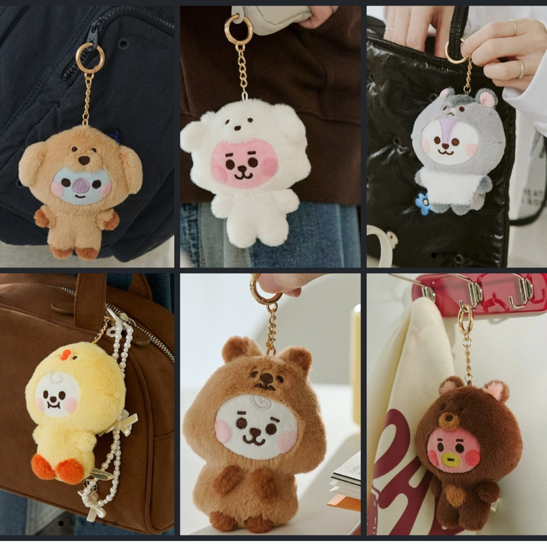 (PRE-ORDER) BT21 BABY PLUSH KEYRING FLUFFY