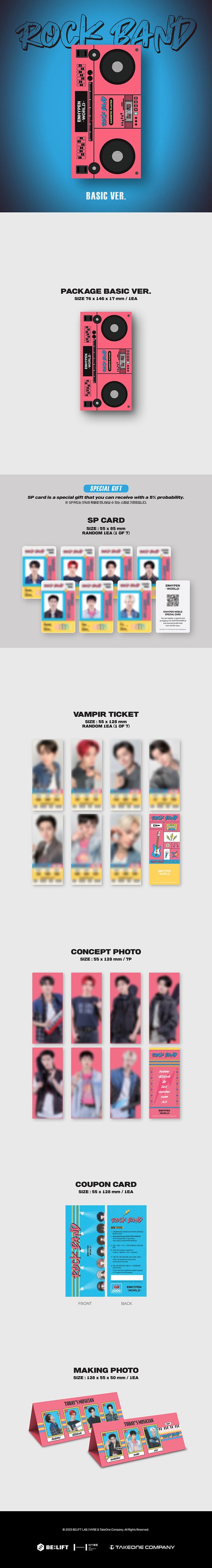 ENHYPEN - ENHYPEN WORLD COUPON CARD COLLECTION (ROCK BAND BASIC ver.)