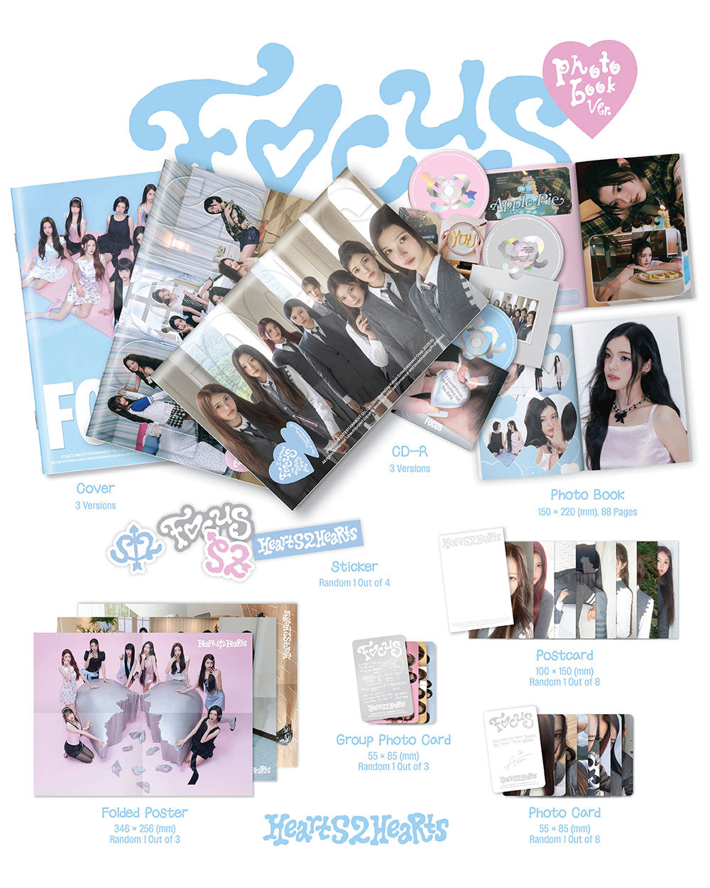 Hearts2Hearts - 1st Mini Album FOCUS
