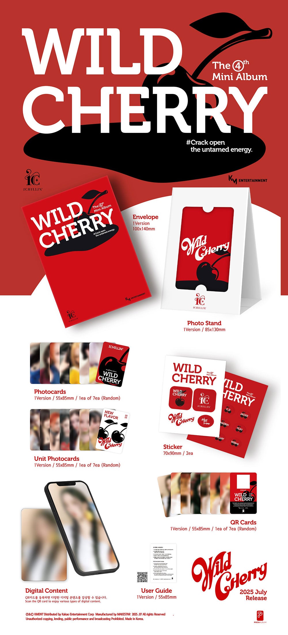 ICHILLIN – "WILD CHERRY" (4th Mini Album) (POCA ALBUM)