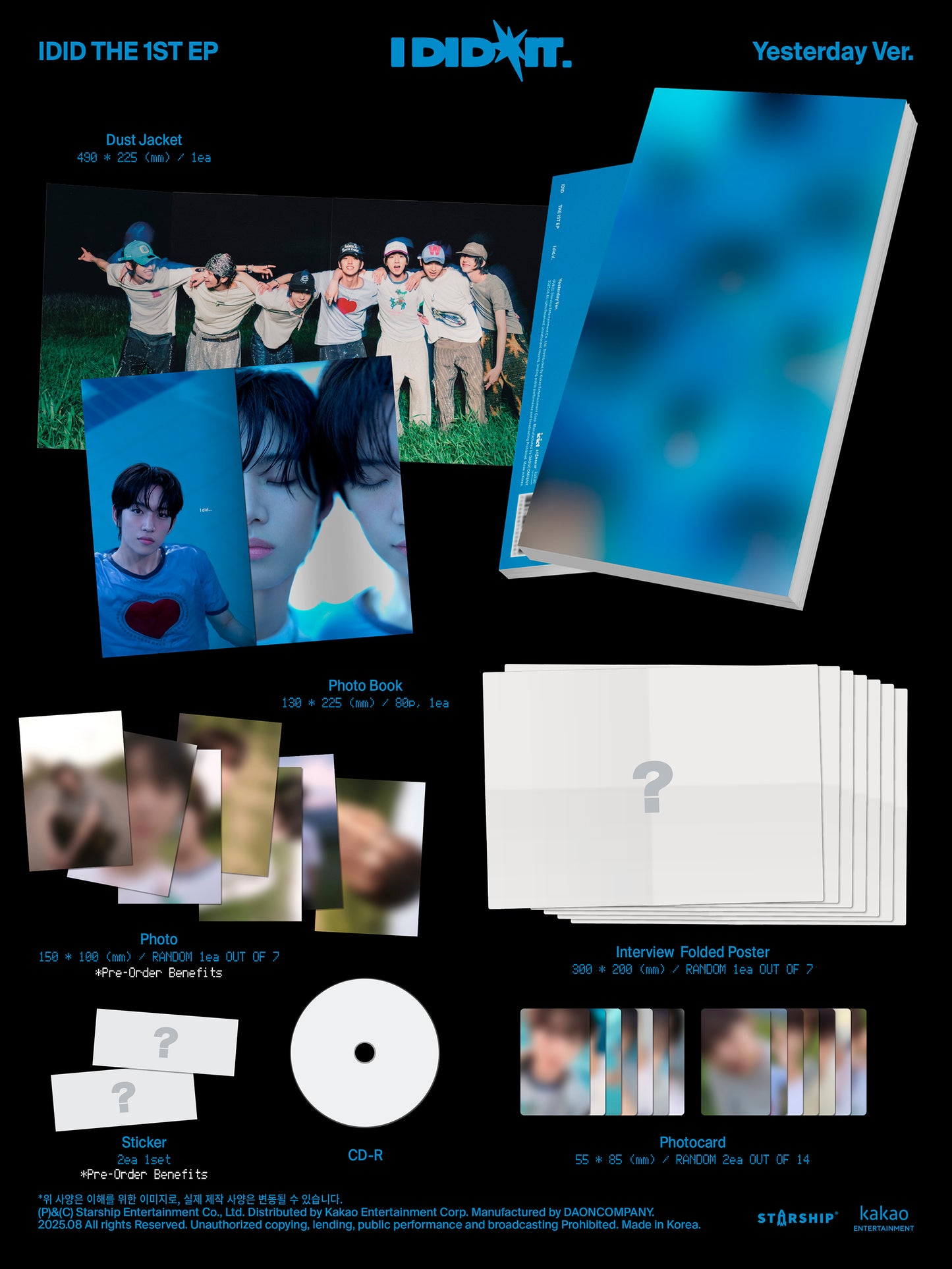 IDID - I did it (Yesterday Ver. / After Sunset Ver.) - 1st Mini Album