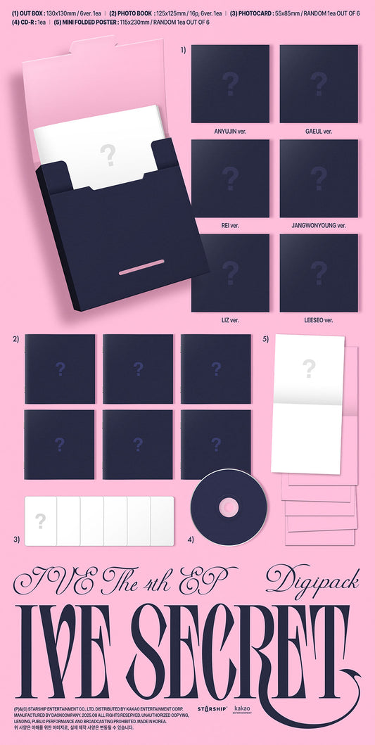 IVE – SECRET (Digipack Ver. – Random Member) - 4th EP