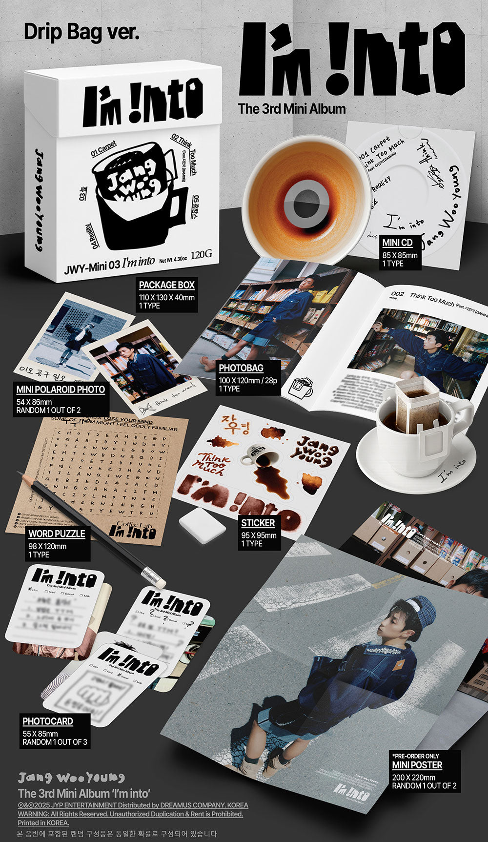 Jang Wooyoung - 3RD MINI ALBUM Im into (Drip Bag ver.)