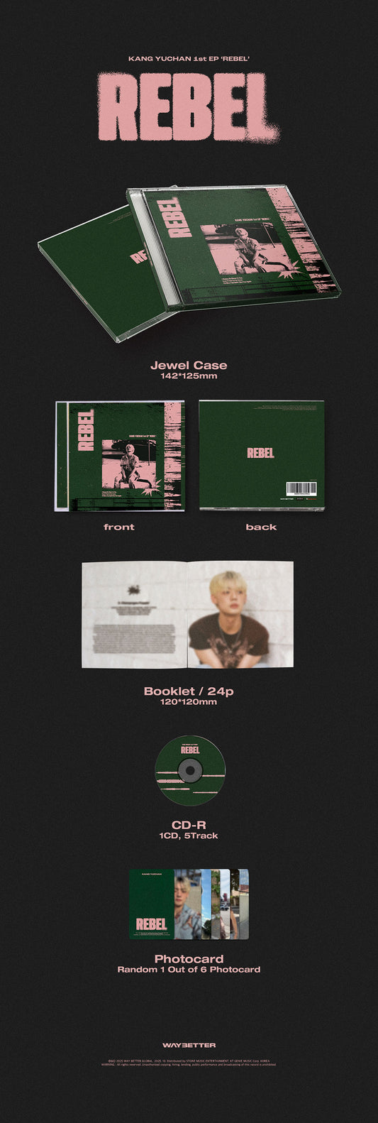 KANG YUCHAN - 1st EP ALBUM REBEL