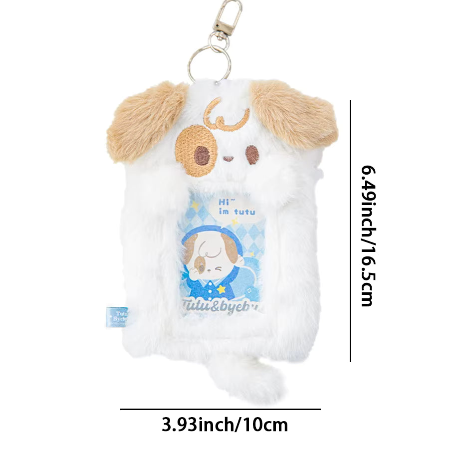 Toploader Peluche Chat – Porte Photocard Kawaii (Rose ou Gris)