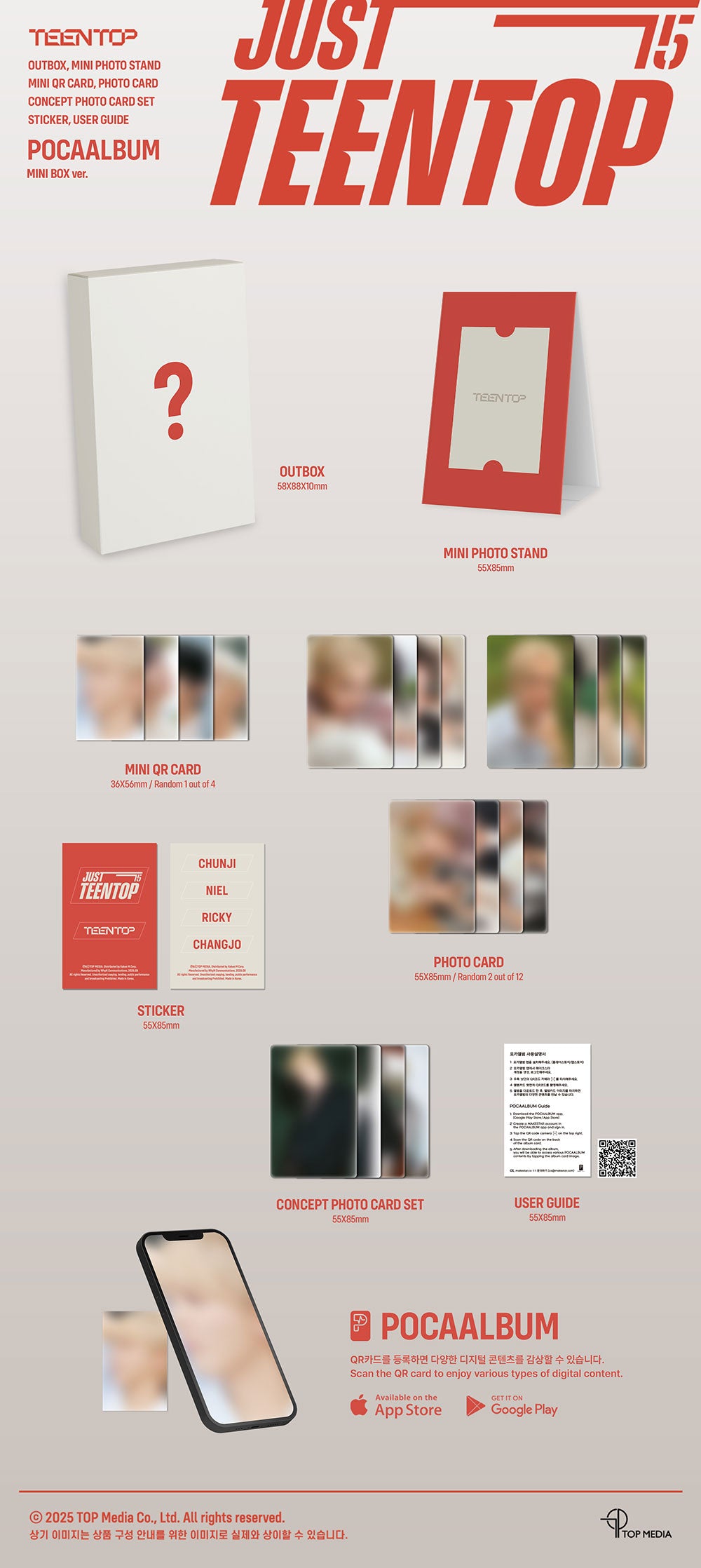 TEEN TOP – Just 15 Just Teen Top (Version MINI BOX - POCAALBUM)