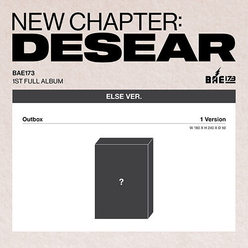 BAE173 - 1st Regular Album NEW CHAPTER : DESEAR (ELSE ver.)