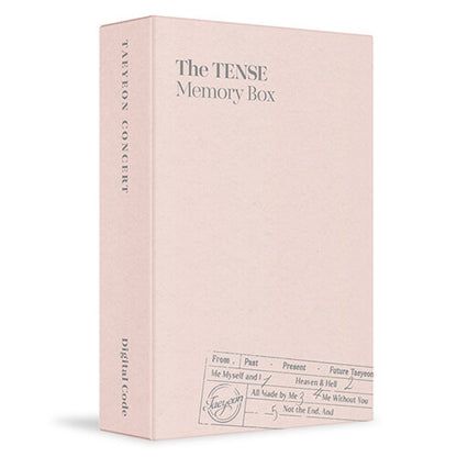 TAEYEON CONCERT The TENSE Memory Box Digital Code