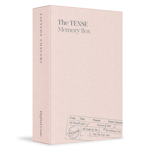 TAEYEON CONCERT The TENSE Memory Box Digital Code