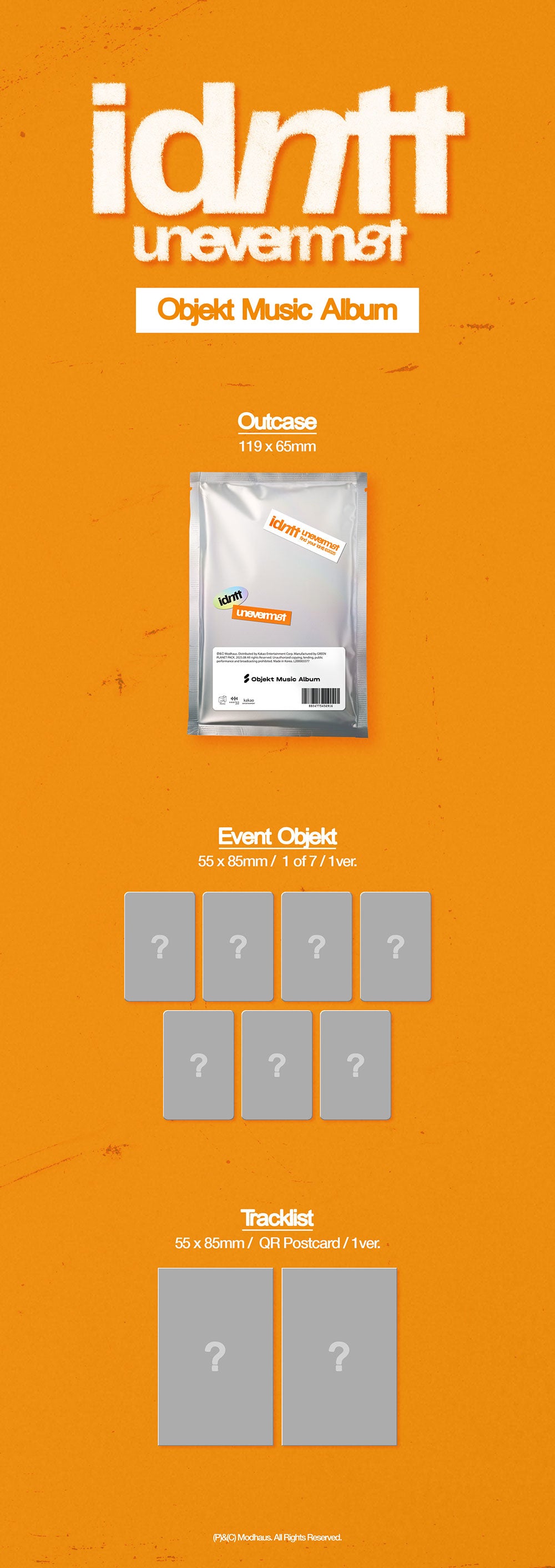 idntt - Mini Album unevermet (Objekt Music Album ver.)